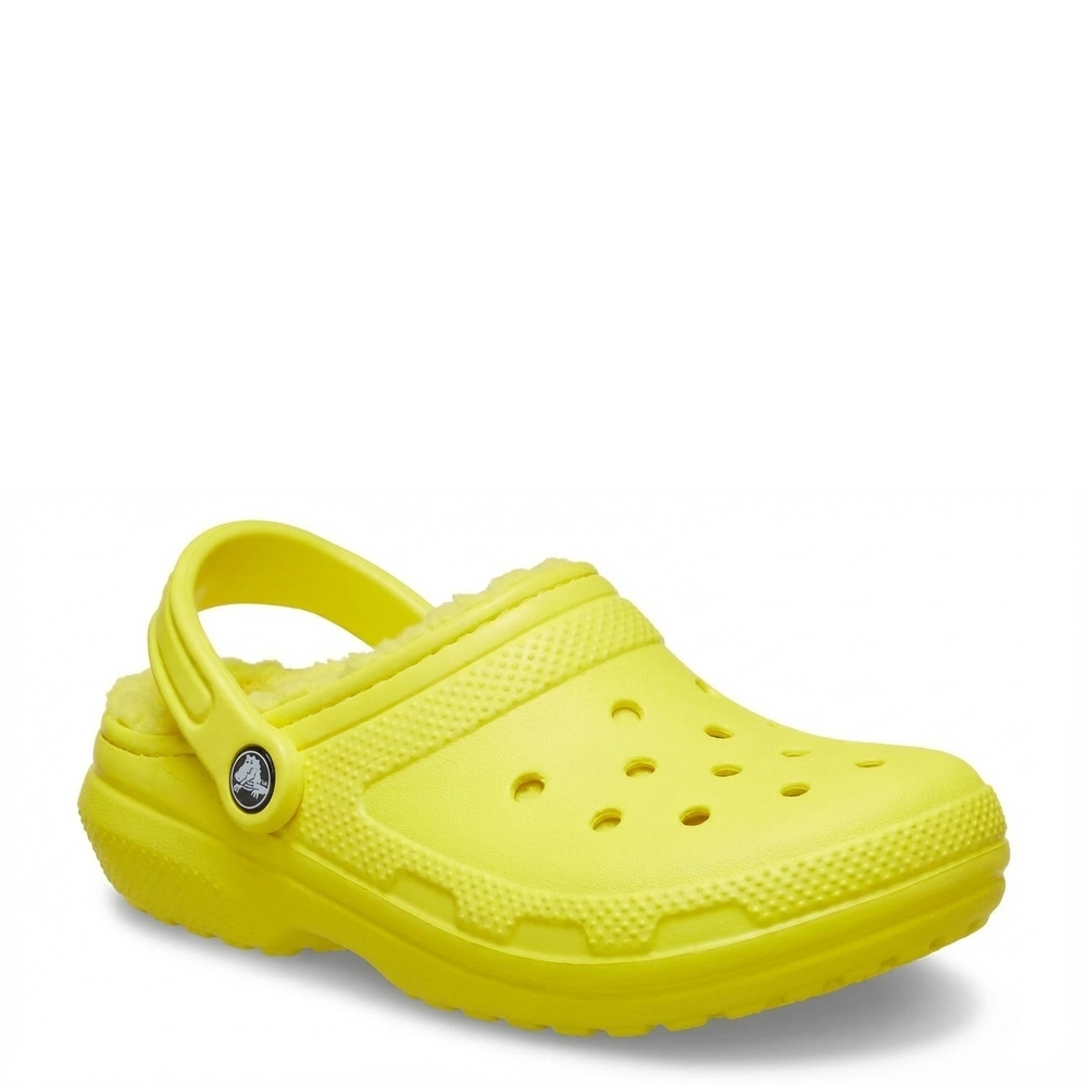 NEW CROCS men's classic lined clogs in yellow